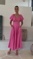 Christina Maxi Dress - Hot Pink